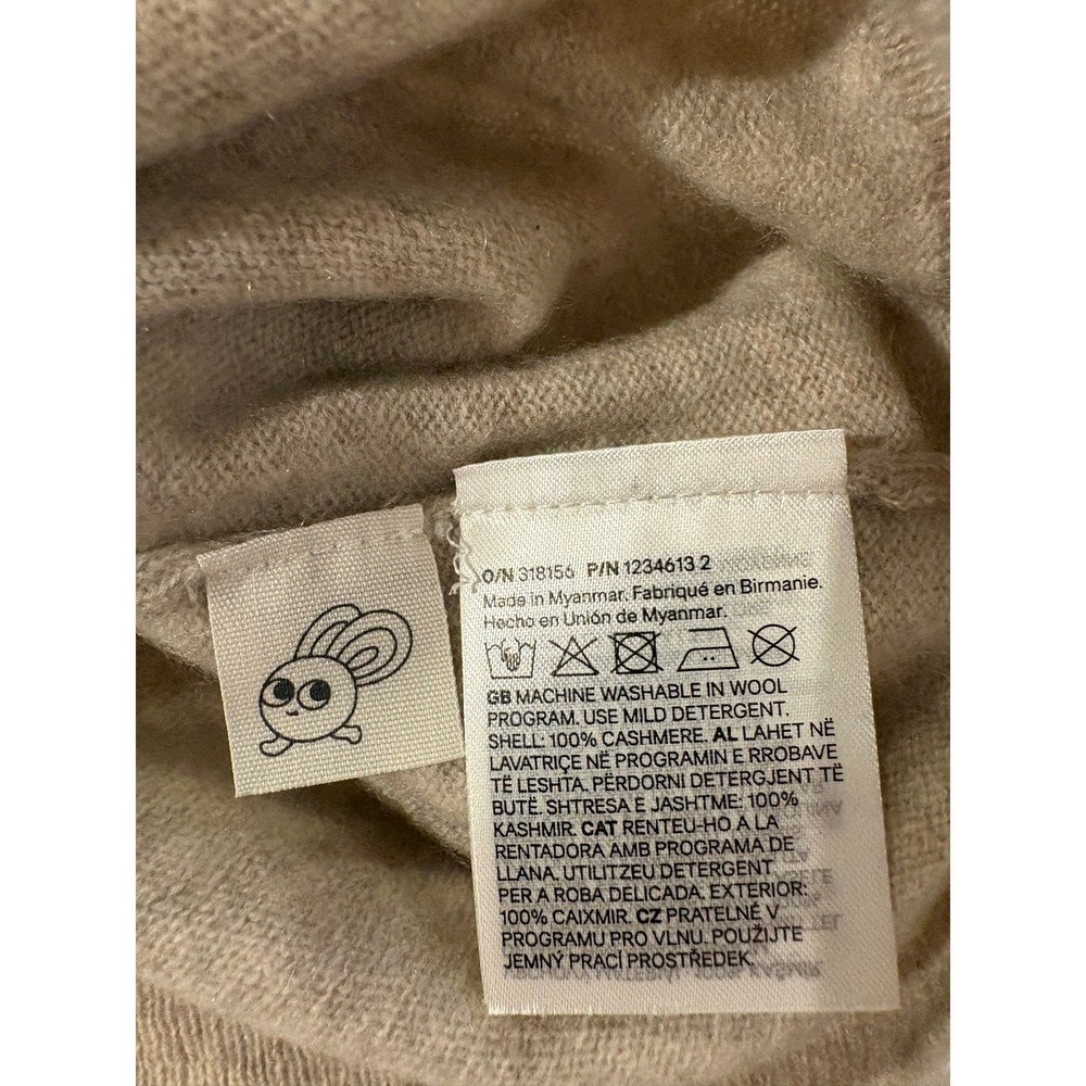 H&M Adorables Kids 100% Cashmere Cardigan Beige Button Front US 6/7 - Picture 7 of 7